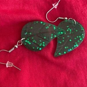 Handmade leaf earrings